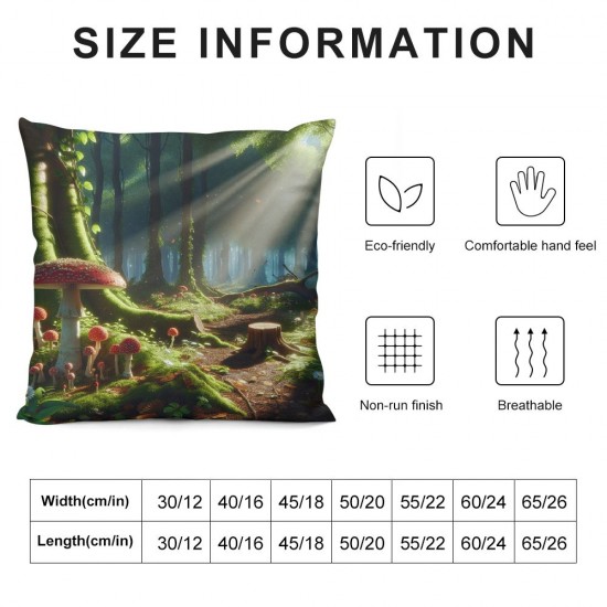 Ulloord Throw Pillow Covers,Beautiful Decorative Pillow Covers Digital Printing Linen Blended for Couch Sofa Bed Invisible Zipper