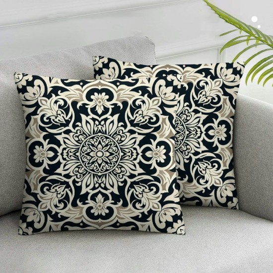 Pillow Covers , Beautiful Beige Pattern Double Sided Decorative Pillows Cases Throw Pillows Covers