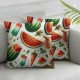 Summer Fruit Pillow Covers ,  Linen Square Throw Pillow Covers Sofa Decorative Pillowcase Cushion