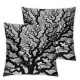 Ulloord  Black White Pillow Cover  Bare Branches of Winter Trees Nature Art Double Sided Decorative Pillows Cases Throw Pillows Covers