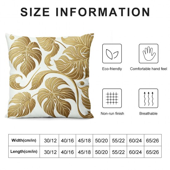 Ulloord  Spring Pillows Decorative Throw Pillow Covers , Tropical Monstera Palm Leaf Floral Print Fabric Double Sided Square Pillow Cases Pillowcase Sofa Cushion