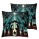 Ulloord  Merry Christmas Theme Decorative Pillow Covers , s Family Oriental Gradient Christmas Star Double Sided Throw Pillow Covers Sofa Cushion Cover Lumbar Pillowcase