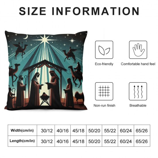 Ulloord  Merry Christmas Theme Decorative Pillow Covers , s Family Oriental Gradient Christmas Star Double Sided Throw Pillow Covers Sofa Cushion Cover Lumbar Pillowcase