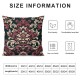 Ulloord Floral Pillow Covers , Victorian Damask Red Design Double Sided Decorative Pillows Cases Throw Pillows Covers