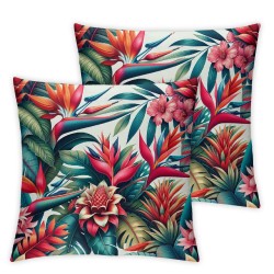 Ulloord  Spring Pillows Decorative Throw Pillow Covers , Abstract Tropical Floral Blossom Botanical Flower Garment Double Sided Square Pillow Cases Pillowcase Sofa Cushion