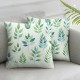 Ulloord Floral Pillow Covers , Watercolor Floral Beige Art Backdrop Blue Double Sided Decorative Pillows Cases Throw Pillows Covers