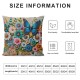 Ulloord Colorful Flowers Pillow Covers , Old and Butterflies Double Sided Square Throw Pillow Covers Sofa Decorative Pillowcase