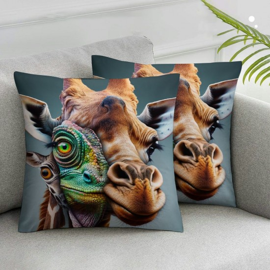 Ulloord Cute Throw Pillow Covers Animal Creative Art Design Square Pillowcases for Home Decor Sofa Car Bedroom Pillow case