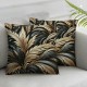 Ulloord Throw Pillow Covers Palm Leaves Green Square Pillowcase for Home Decor Sofa Car Bedroom Pillow case