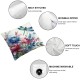 Ulloord Hopyeer Romantic Outdoor Throw Pillow Covers Flowers Bird Nest Dragonflies Butterflies Pillowcase Home Sofa Cushion Cover