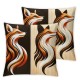 Ulloord Throw Pillow Covers Cute Brown Fox Square Pillowcases for Home Decor Sofa Car Bedroom Wooden Background Pillow Cases