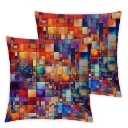 Ulloord Throw Pillow Covers Colorful Square Square Pillowcases for Home Decor Sofa Car Bedroom Aesthetic Art Painting Pillow case