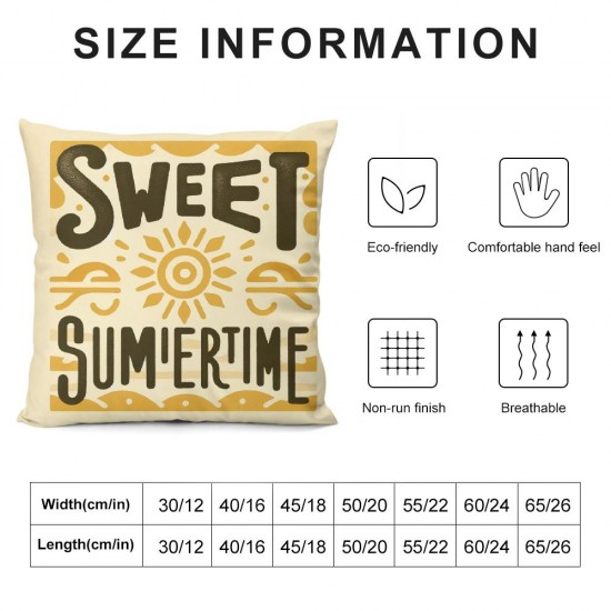 Ulloord Summer Pillow Covers Outdoor Pillow Covers Throw Pillow Covers Cushion Case Summer Outdoor Decoration for Sofa Car