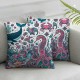 Ulloord Throw Pillow Covers Coral Pattern Square Pillowcase for Home Decor Sofa Car Bedroom Pillow case