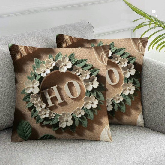 Ulloord Fall Home Throw Pillow Cover Farmhouse Olive Leaves Cushion Case for Sofa Couch Cushion Case Cover (AH-)