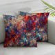 Ulloord Throw Pillow Covers Colorful Square Square Pillowcases for Home Decor Sofa Car Bedroom Aesthetic Art Painting Pillow case