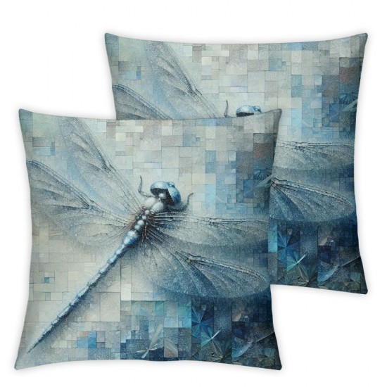 Ulloord Throw Pillow Covers Beautiful Square Pillowcases for Home Decor Sofa Car Bedroom Blue Background Pillow Cases