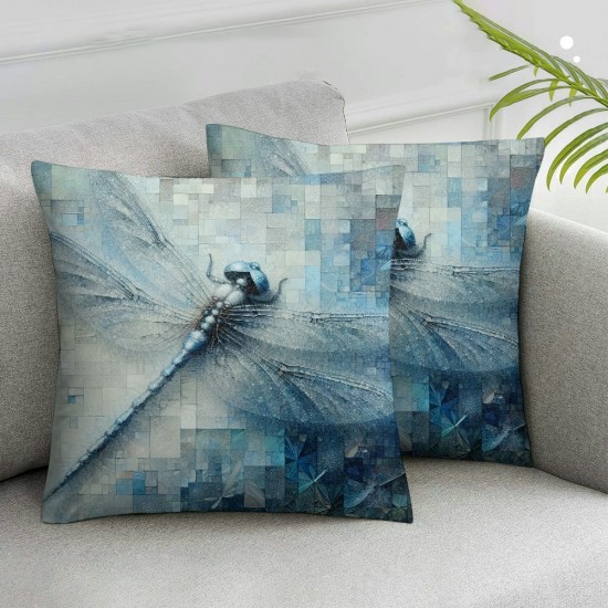 Ulloord Throw Pillow Covers Beautiful Square Pillowcases for Home Decor Sofa Car Bedroom Blue Background Pillow Cases