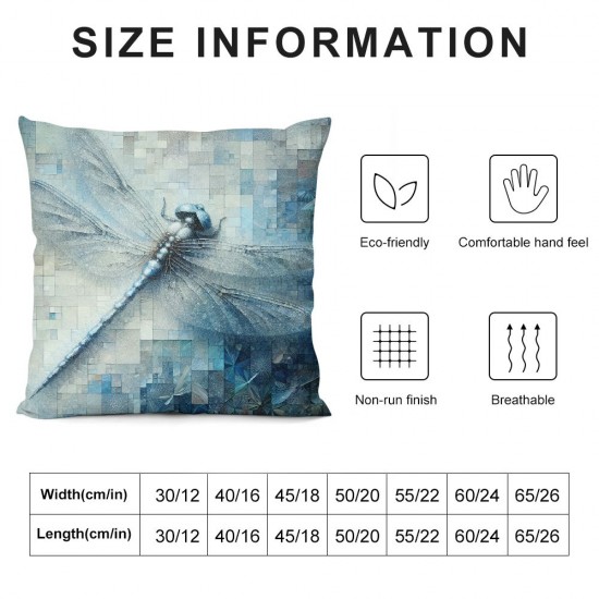 Ulloord Throw Pillow Covers Beautiful Square Pillowcases for Home Decor Sofa Car Bedroom Blue Background Pillow Cases