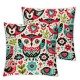 Ulloord Throw Pillow Covers Green Red and Square Pillowcases for Home Decor Sofa Car Bedroom Animal Love Heart Floral Cute Painting Pillow Cases