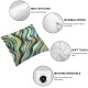 Ulloord White Stripes Throw Pillow Covers, Decorative Pillow Covers Digital Printing Linen Blended for Couch Sofa Bed Invisible Zipper