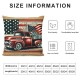 Ulloord Blue American Flag Pillow Case The&nbsp;Stars&nbsp;and&nbsp;Stripes Decorative Cushion Cover (BR-Truck)