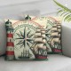 Ulloord Theme Pier Decor Throw Pillow Covers Pillow Case Print Home Decoration Pillowcase Cushion Cover ( )