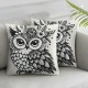 Ulloord Cute Bird Wreath Decorative Throw Pillow Covers Animal with Roses Flower Garland Pillow Cushion Case Cover Home Sofa Decor Pillowcase