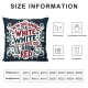 Ulloord Retro Wood Decoration Throw Pillow Case I'm Dreaming Quote Saying with Winter Pattern Pillow Cover Home Sofa Cushion Cover