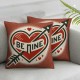 Ulloord Valentine's Day Words Throw Pillow Cover Holiday Love Heart Wedding Cushion Case Decoration for Sofa