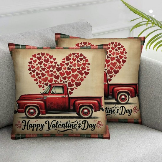 Ulloord Hopyeer Valentines Red Black Love Pillow Covers Decorative Red Lip Red Lover’s Cushion Case Sofa Spring Home Decor Pillowcase