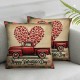 Ulloord Hopyeer Valentines Red Black Love Pillow Covers Decorative Red Lip Red Lover’s Cushion Case Sofa Spring Home Decor Pillowcase