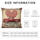 Ulloord Hopyeer Valentines Red Black Love Pillow Covers Decorative Red Lip Red Lover’s Cushion Case Sofa Spring Home Decor Pillowcase