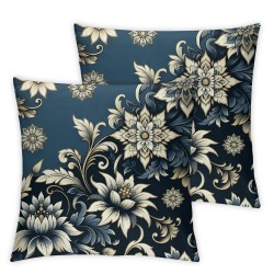 Ulloord Throw Pillow Covers, Decorative Pillow Covers Digital Printing Linen Blended for Couch Sofa Bed Invisible Zipper