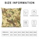 Ulloord Holiday Christmas Floral Throw Pillow Covers,Colored Decorative Pillow Covers Digital Printing Linen Blended for Couch Sofa Bed Invisible Zipper