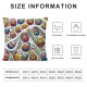 Ulloord Throw Pillow Covers, Multi Colored Floral Eggs Decorative Pillow Covers Digital Printing Linen Blended for Couch Sofa Bed Invisible Zipper