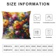 Ulloord  Colorful Modern Oil Painting Throw Pillow Covers,Multicolor Abstract Art Decorative Pillow Covers Digital Printing Linen Blended for Couch Sofa Bed Invisible Zipper