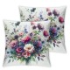 Ulloord Pink Sweet&nbsp;Pea Flowers Throw Pillow Covers, Decorative Pillow Covers Digital Printing Linen Blended for Couch Sofa Bed Invisible Zipper