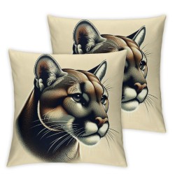 Ulloord  Throw Pillow Covers,Wild Decorative Pillow Covers Digital Printing Linen Blended for Couch Sofa Bed Invisible Zipper