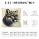 Ulloord  Throw Pillow Covers,Wild Decorative Pillow Covers Digital Printing Linen Blended for Couch Sofa Bed Invisible Zipper