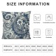 Ulloord  White Blue Luxury Paisley Pattern Throw Pillow Covers,Retro Flowers Decorative Pillow Covers Digital Printing Linen Blended for Couch Sofa Bed Invisible Zipper