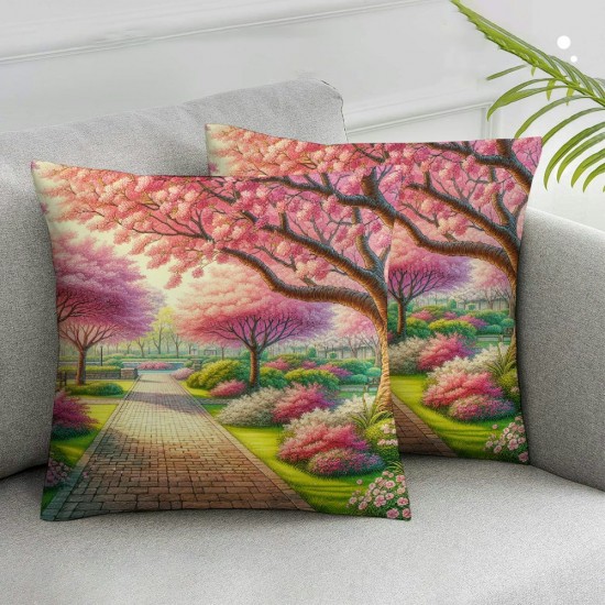 Ulloord The Throw Pillow Covers,Abstract Decorative Pillow Covers Digital Printing Blended Fabric for Couch Sofa Bed Invisible Zipper