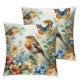 Ulloord Throw Pillow Covers Colorful Flowers Butterfly Floral Design Square Pillowcase for Home Decor Sofa Car Bedroom Pillow case