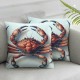 Ulloord Throw Pillow Covers Beach Theme Coral Design Square Pillowcase for Home Decor Sofa Car Bedroom Pillow case