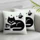 Ulloord Throw Pillow Covers Cute On Square Pillowcases for Home Decor Sofa Car Bedroom Coffee Art Design Pillow Cases