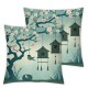 Ulloord Throw Pillow Covers Flower Square Pillowcase for Home Decor Sofa Car Bedroom Pillow case