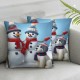 Ulloord Square Throw Pillow Covers Snowman Design Pillow Cases Decorative for Home Bedroom Sofa Pillowcases Standard Size