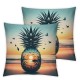 Ulloord Throw Pillow Covers Beach Pineapple Design Square Pillowcase for Home Decor Sofa Car Bedroom Pillow case