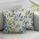 Ulloord Watercolor Abstract Yellow Blue Flower Throw Pillow Covers Floral Spring Seamless Pattern Art Painting Square Pillowcases for Home Decor Sofa Car Bedroom Pillow case