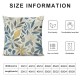 Ulloord Watercolor Abstract Yellow Blue Flower Throw Pillow Covers Floral Spring Seamless Pattern Art Painting Square Pillowcases for Home Decor Sofa Car Bedroom Pillow case